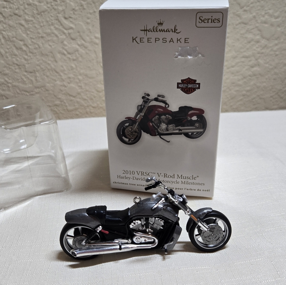 Harley Davidson V-Rod Hallmark Ornament with Box
